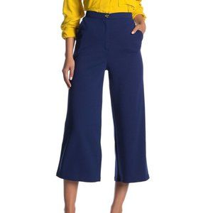 Good Luck Gem High Waist Culotte Pants S Navy Blue